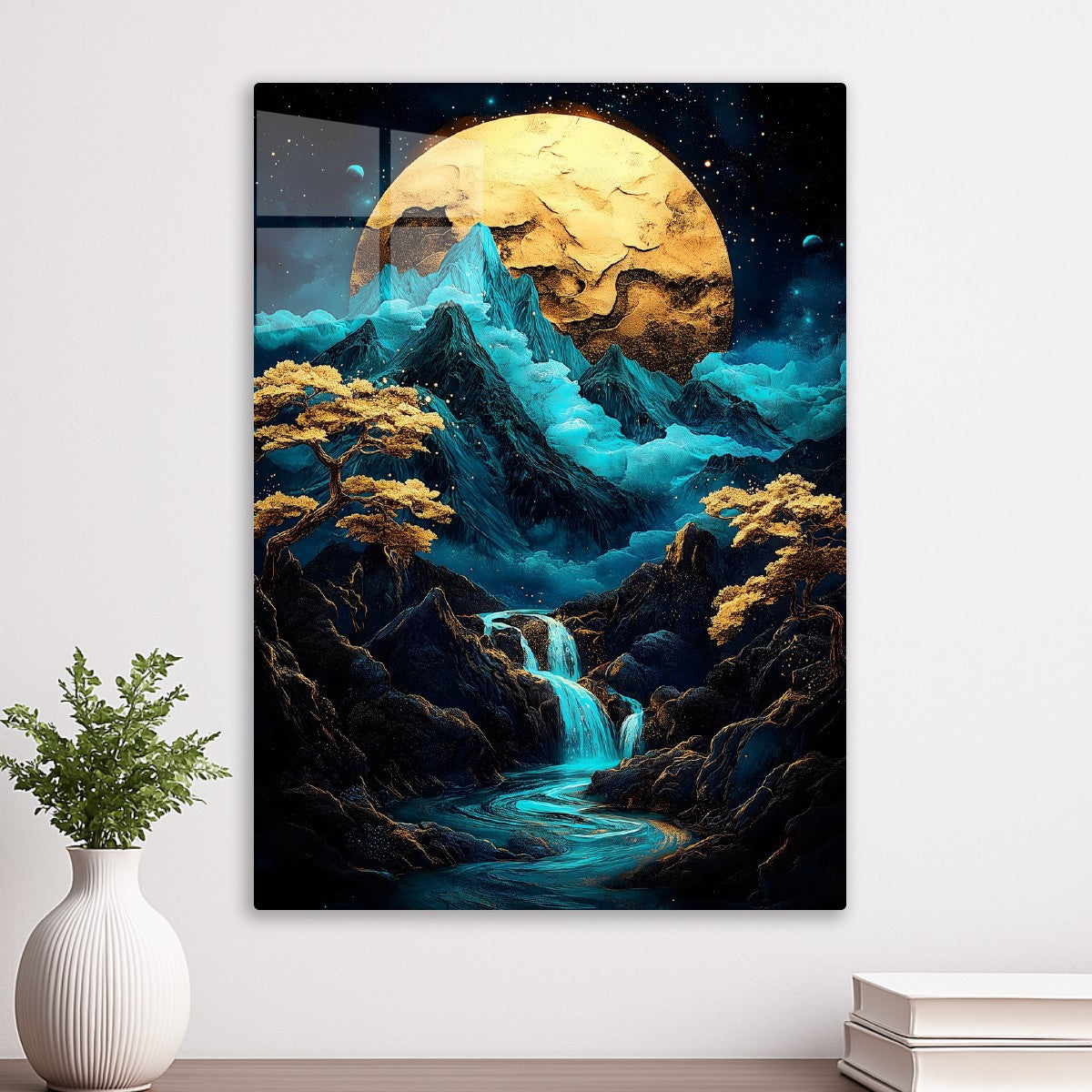 Moonlit Mountainscape