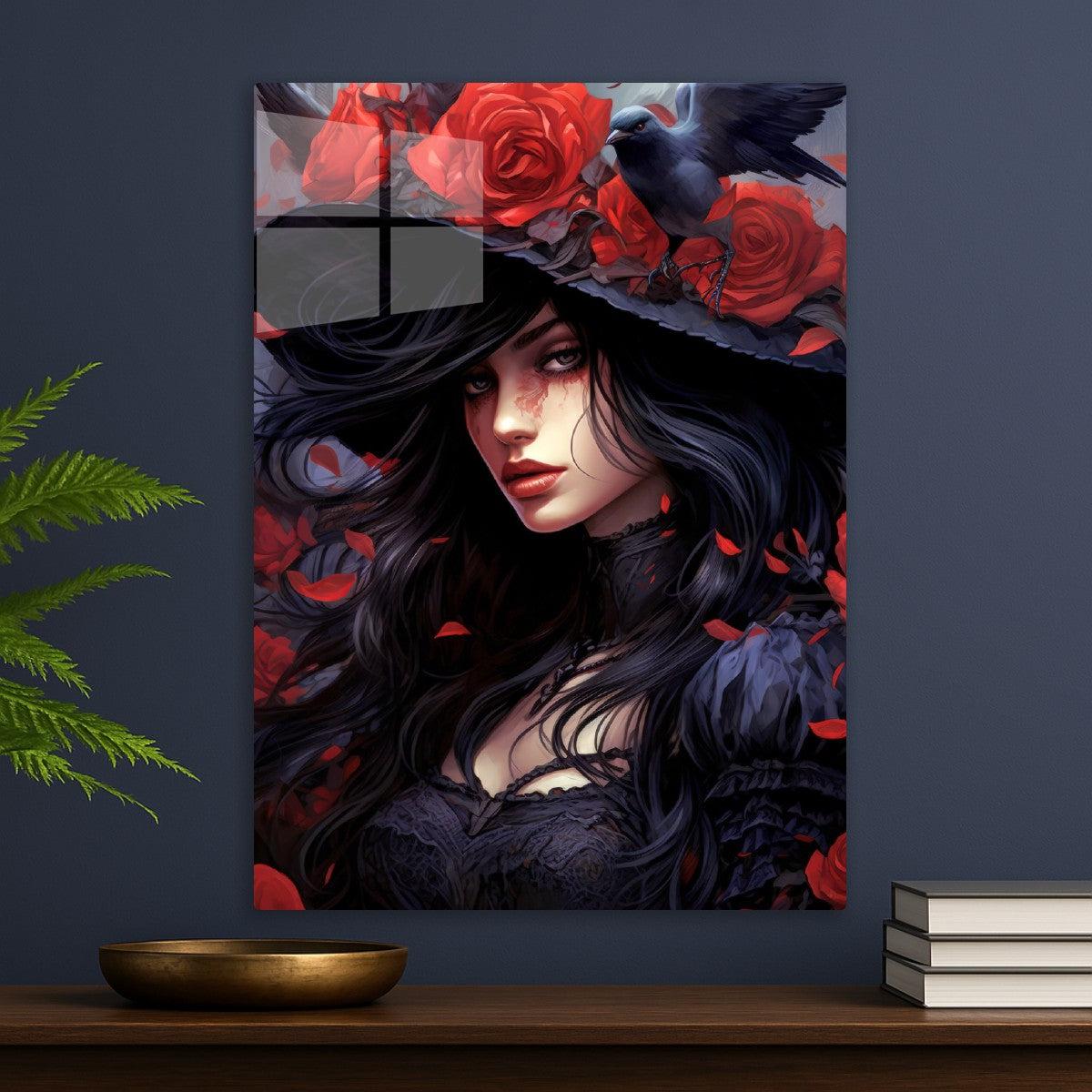 Fantasy Girl and Crow