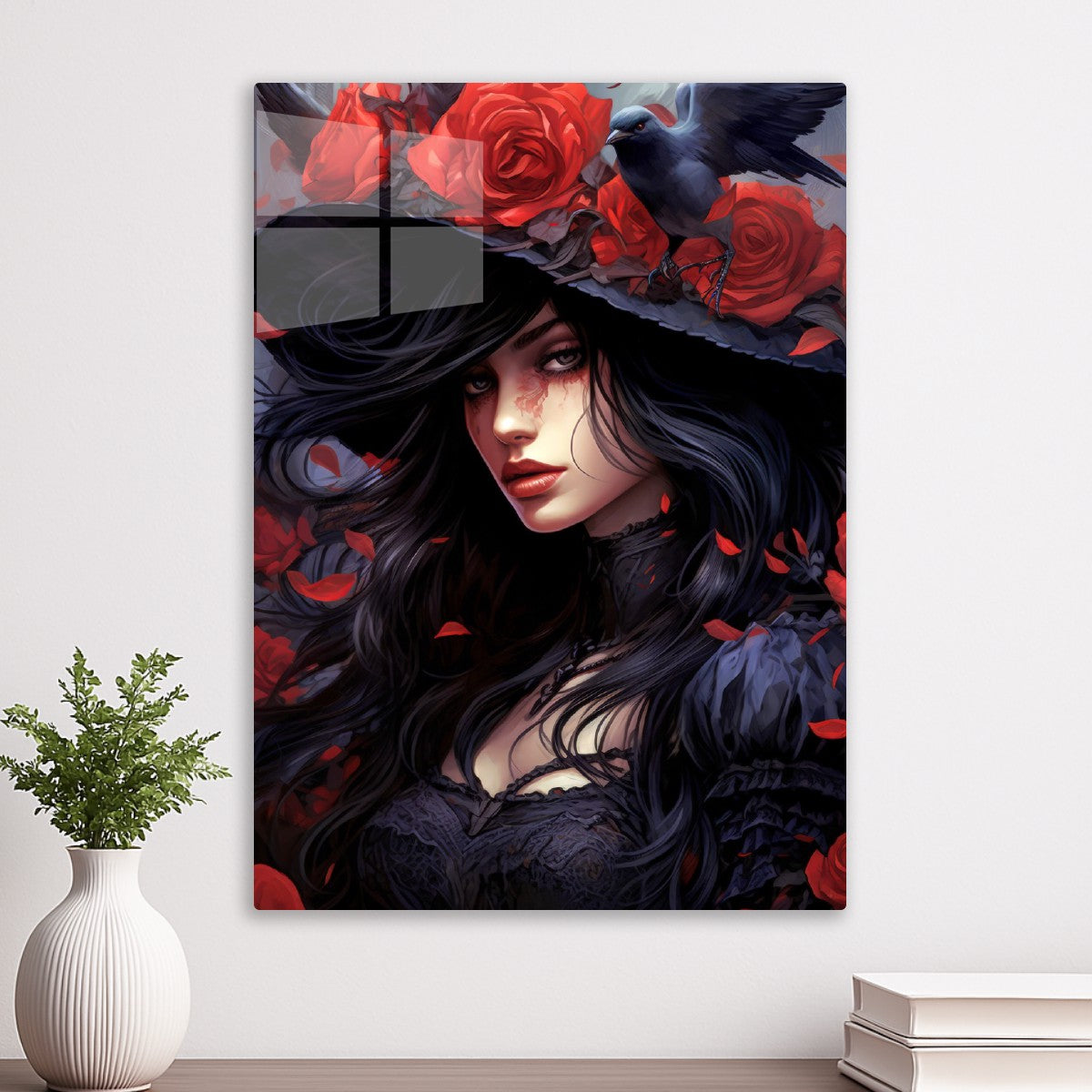 Fantasy Girl and Crow