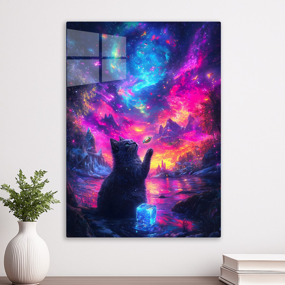 Cosmic Feline Dreamscape