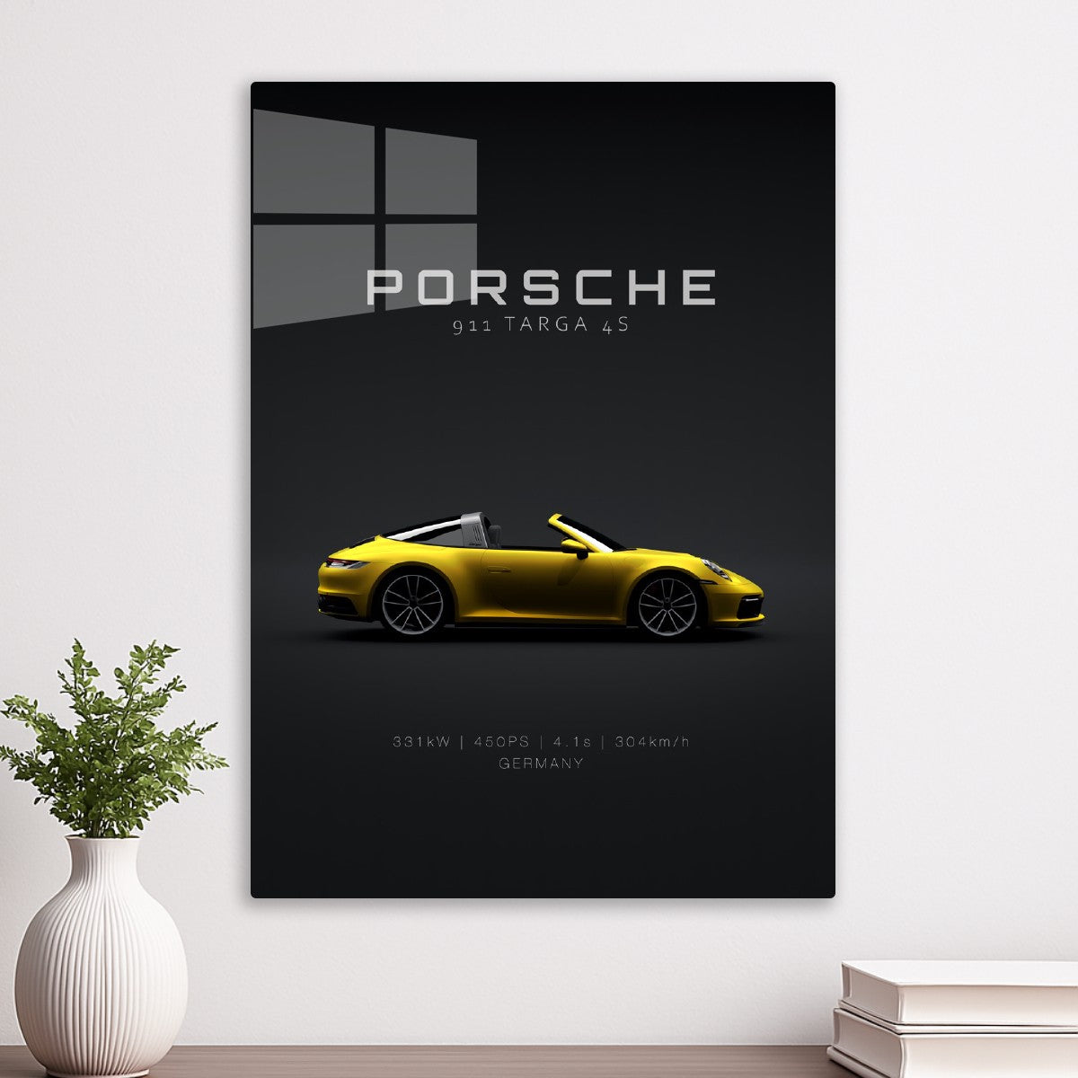 Porsche 911 Targa 4S Yellow 