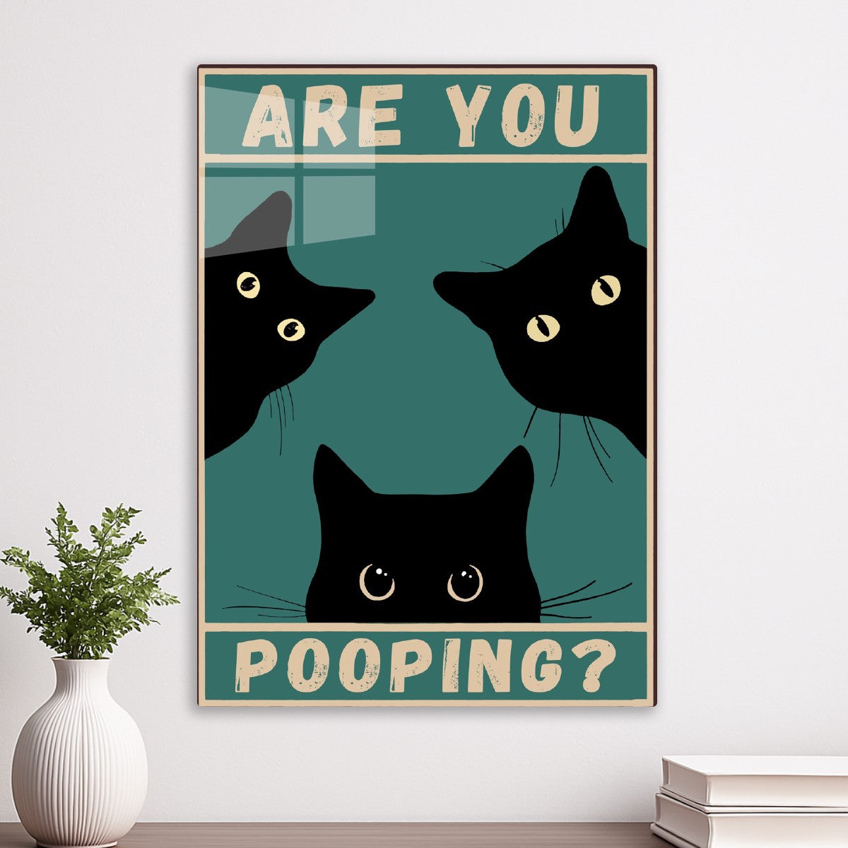 Fat Black Cat Are You Pooping