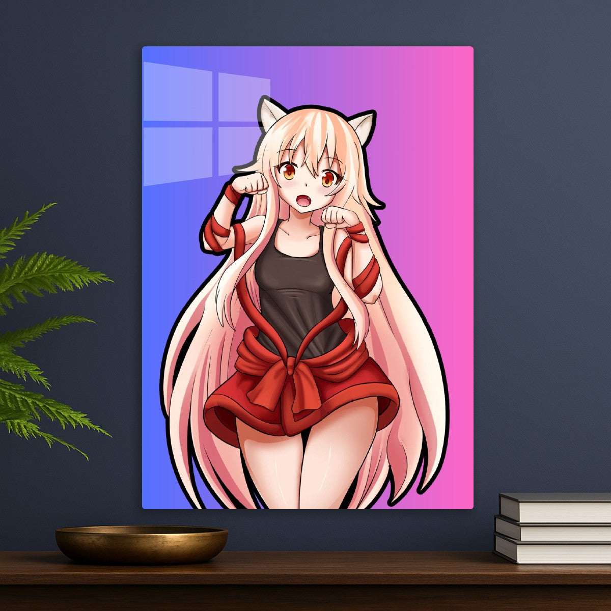 Anime girl with long hair cute