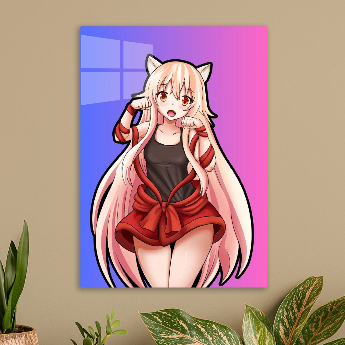 Anime girl with long hair cute