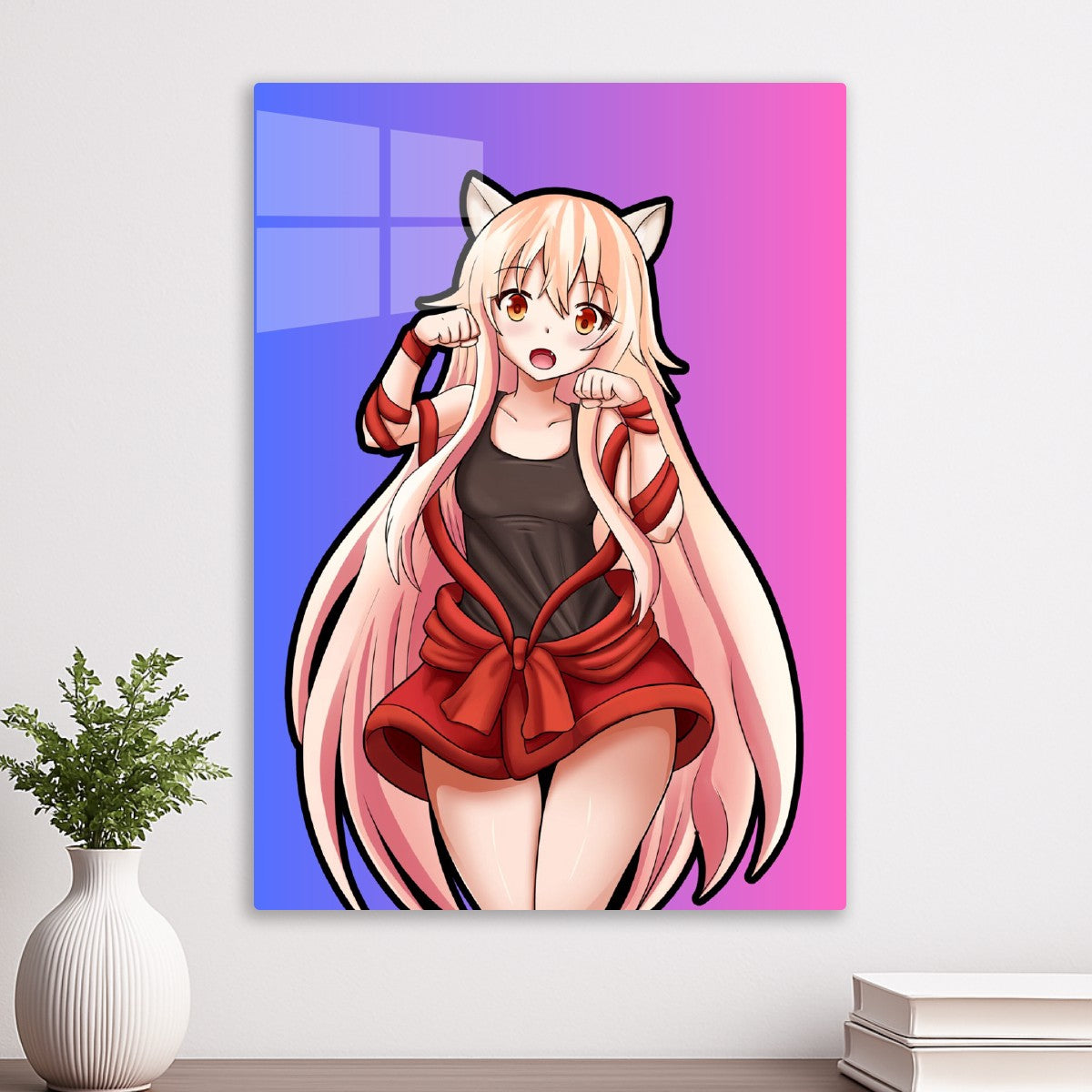 Anime girl with long hair cute