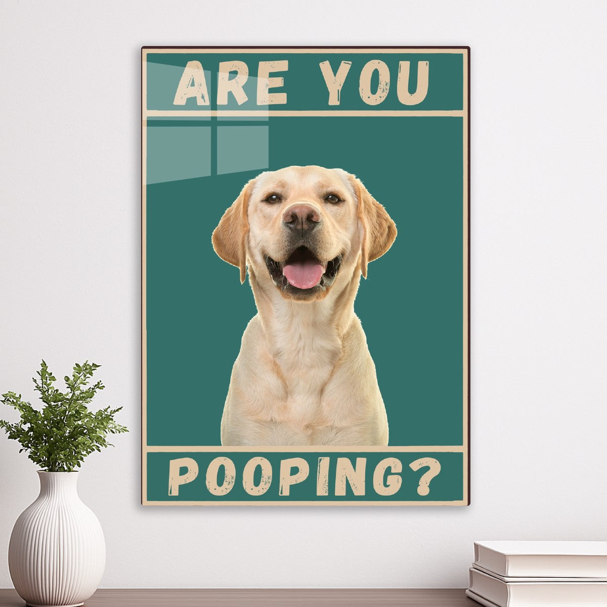 Labrador Are You pooping dog 