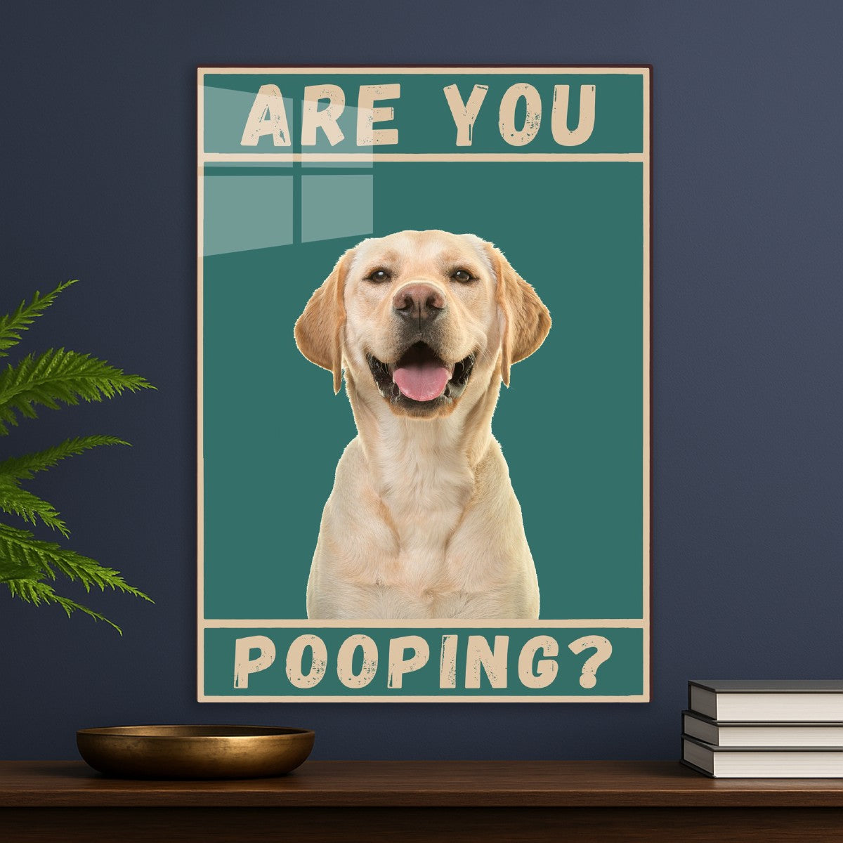 Labrador Are You pooping dog 