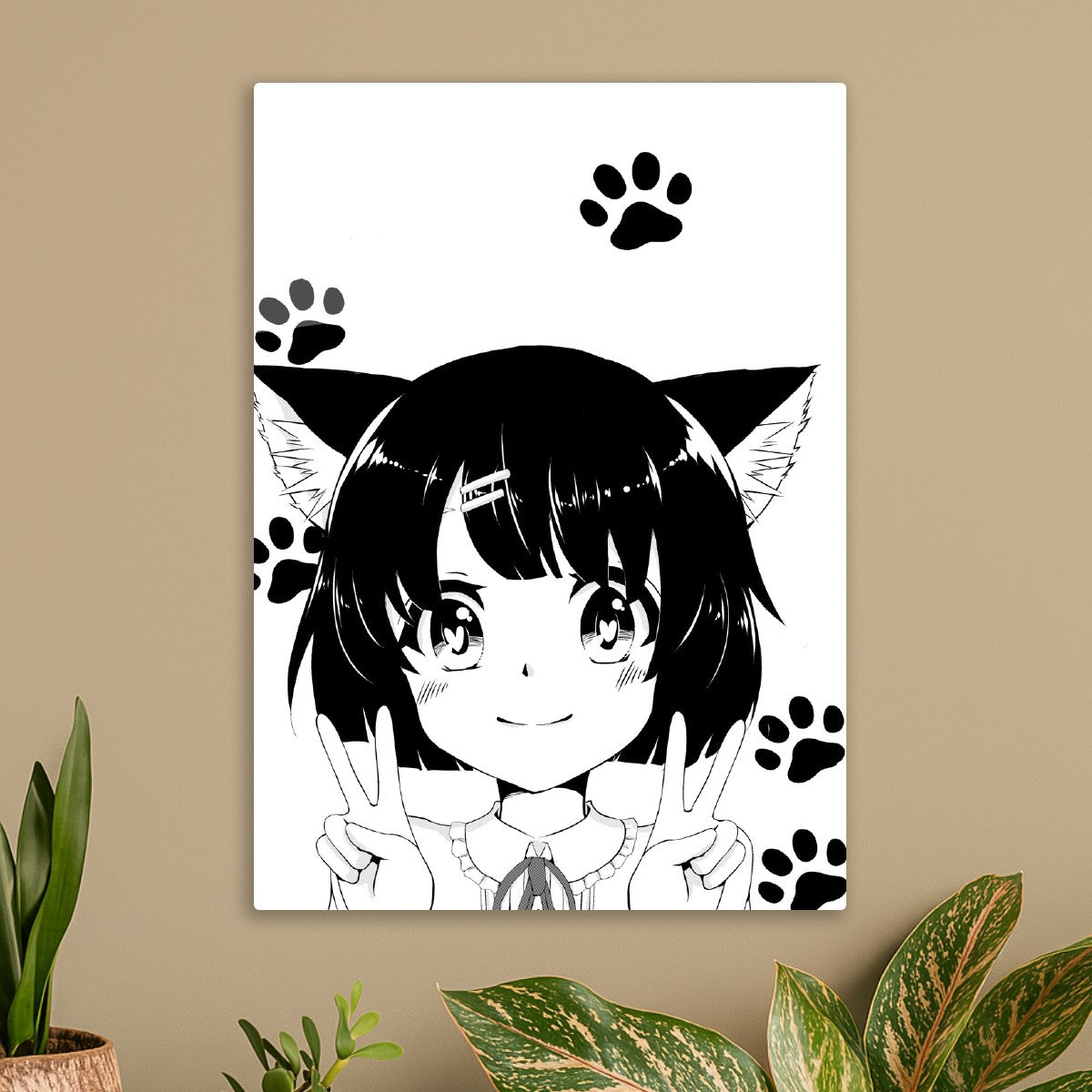 Anime cute cat girl