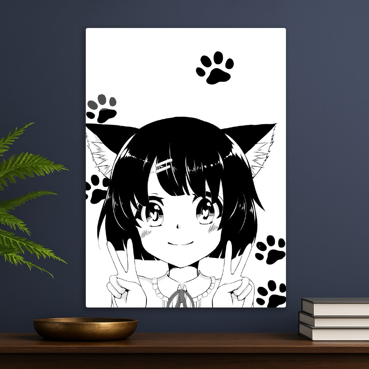 Anime cute cat girl