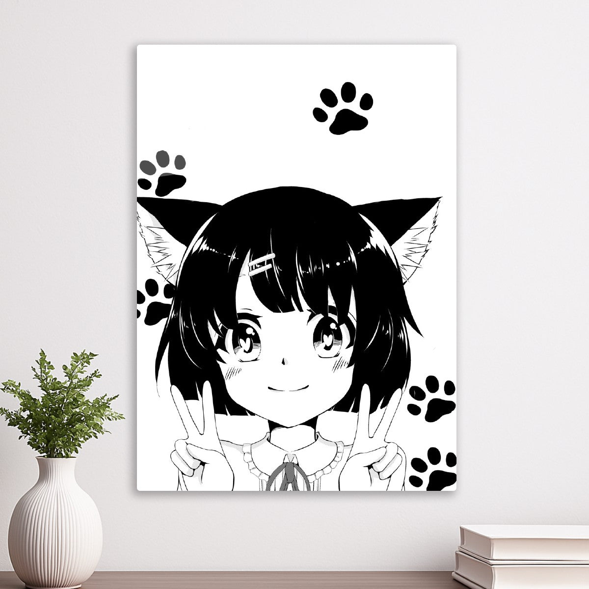 Anime cute cat girl