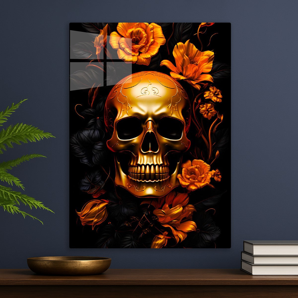 Ornate Gold Skull