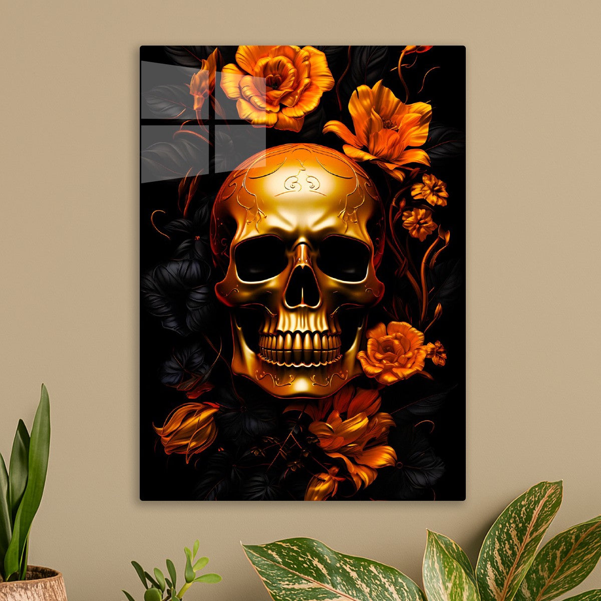 Ornate Gold Skull