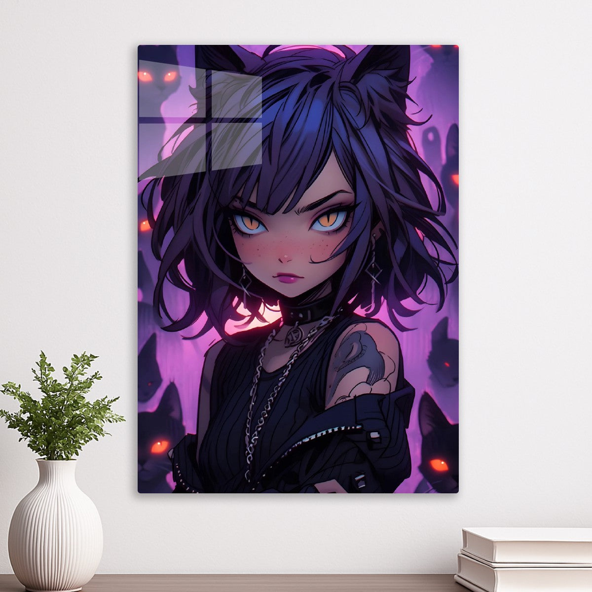 black cat Anime Girl