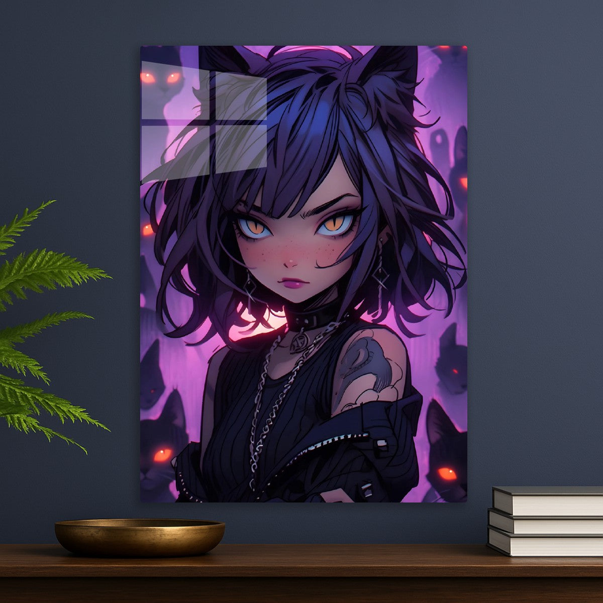 black cat Anime Girl