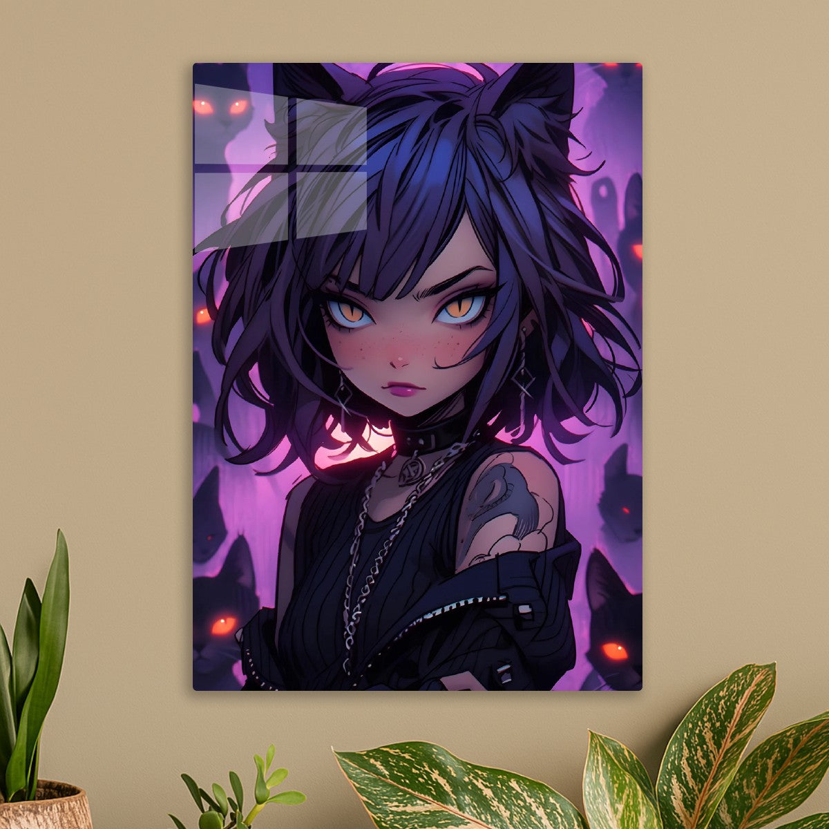 black cat Anime Girl