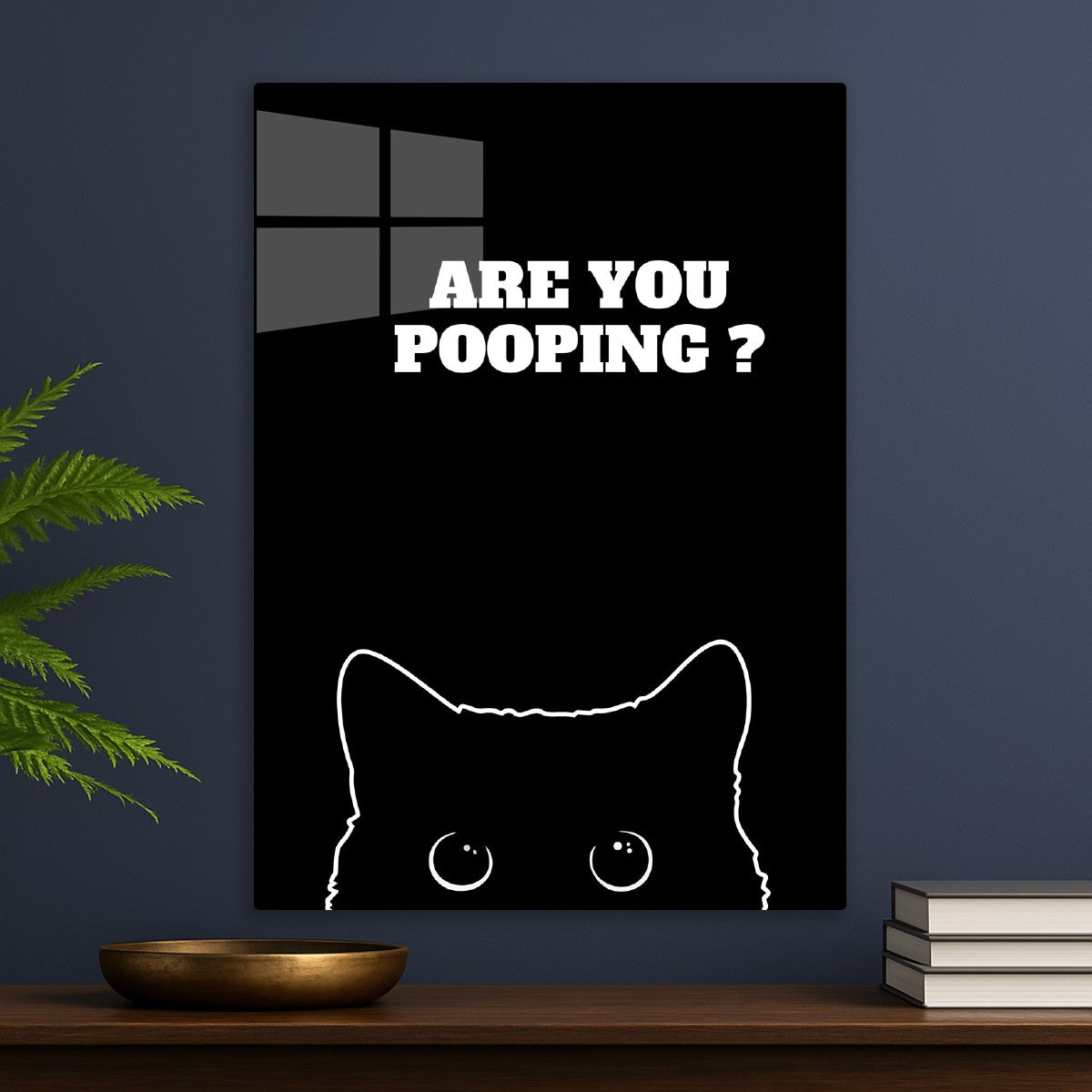 Black Cat Are you pooping 