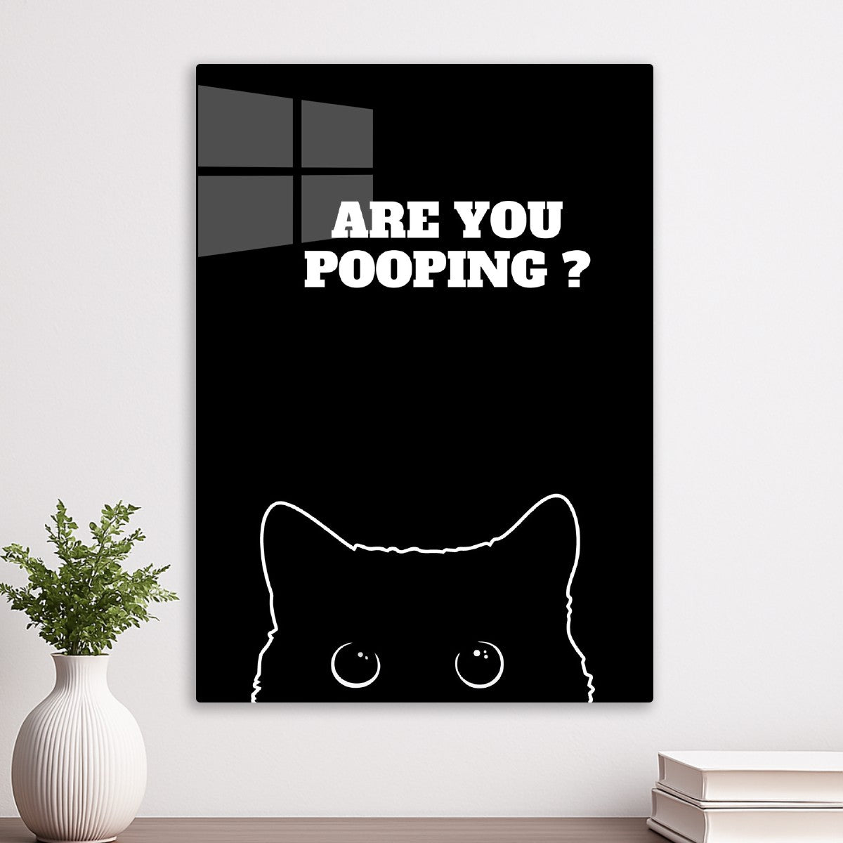 Black Cat Are you pooping 