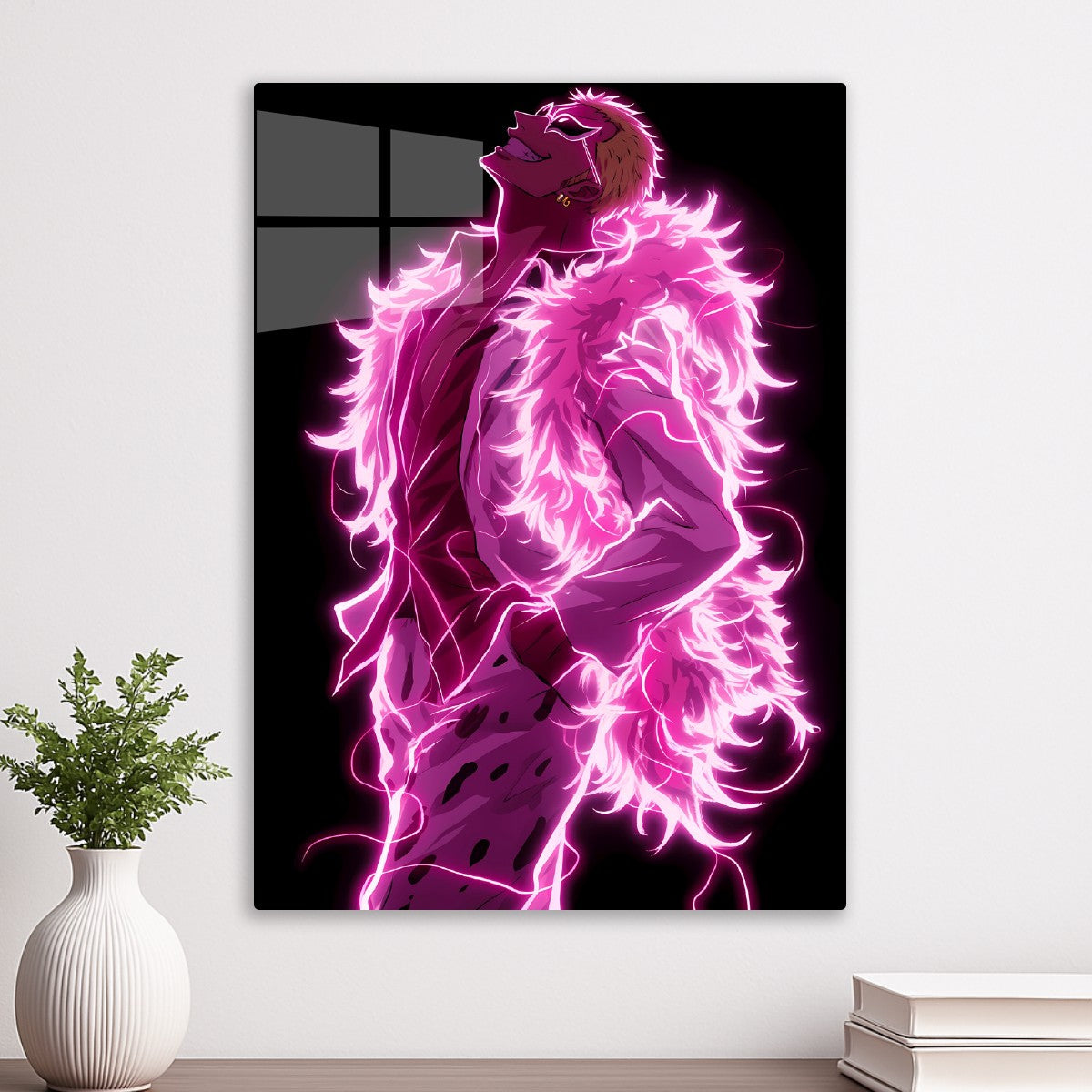 Donquixote Doflamingo Neon Portrait, One Piece
