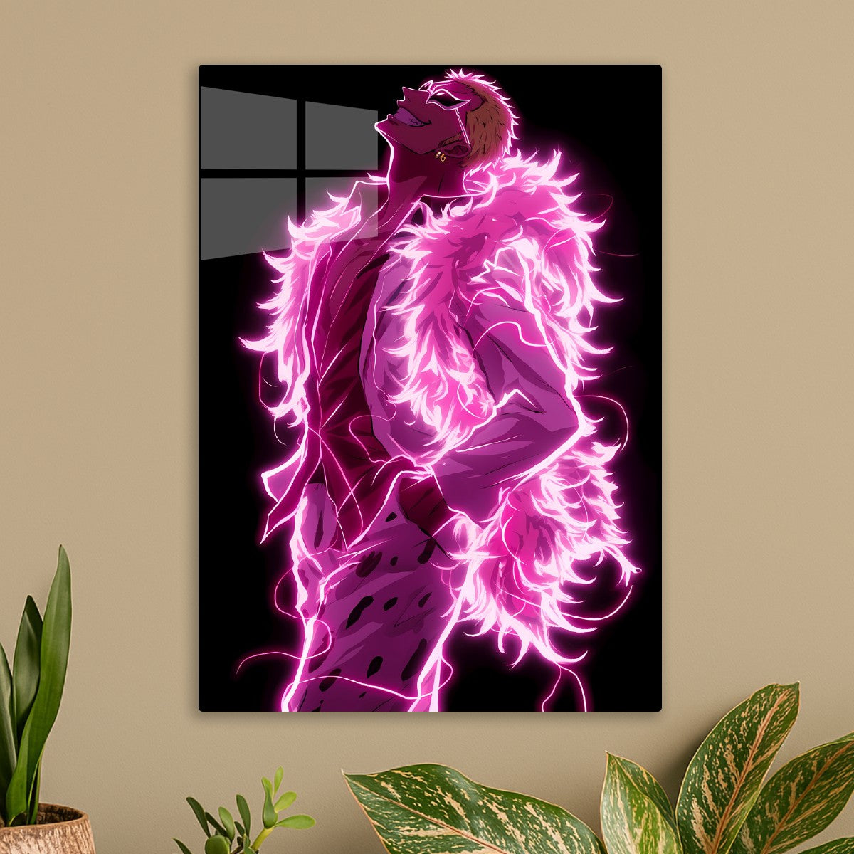 Donquixote Doflamingo Neon Portrait, One Piece