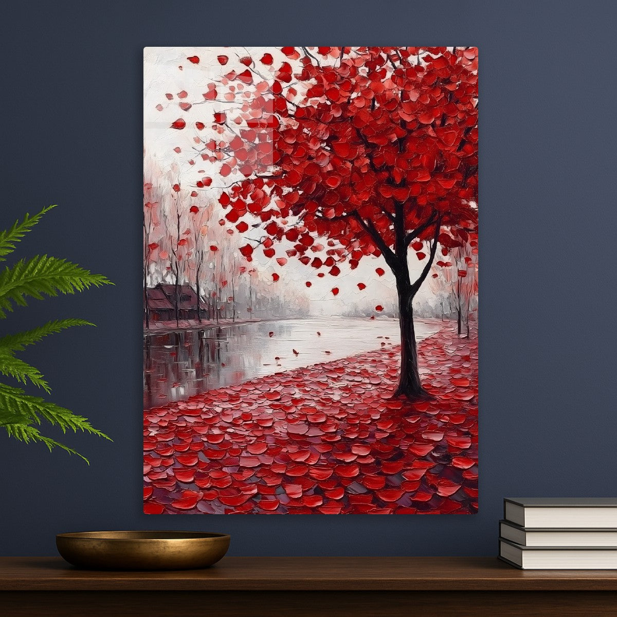 Fall's Crimson Embrace