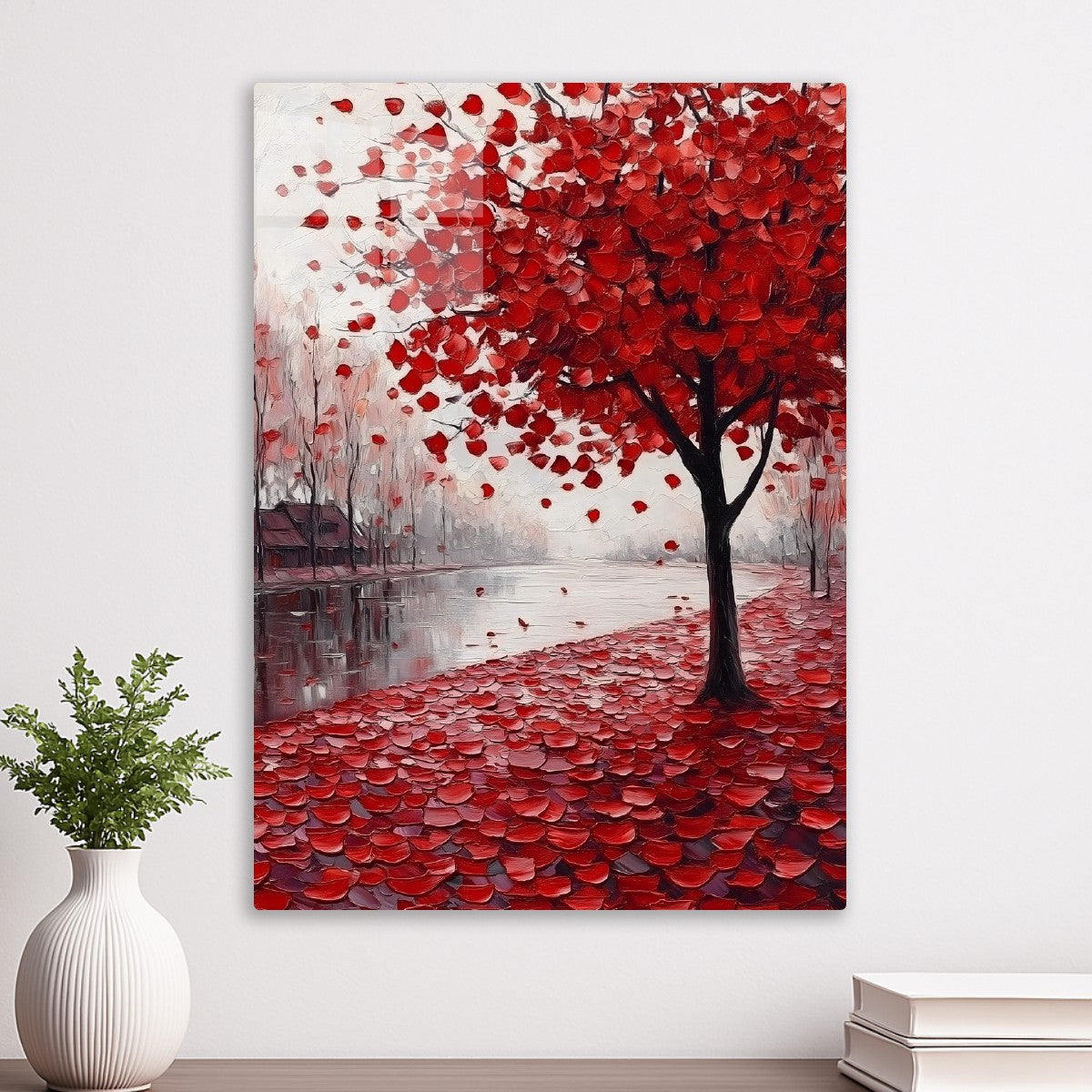 Fall's Crimson Embrace