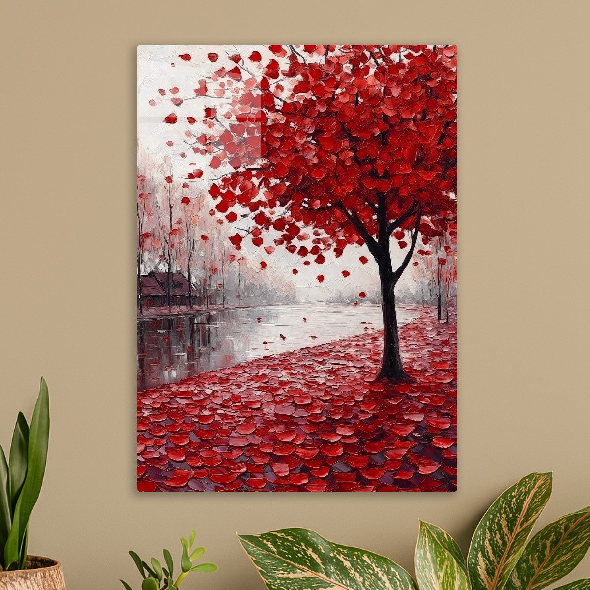 Fall's Crimson Embrace