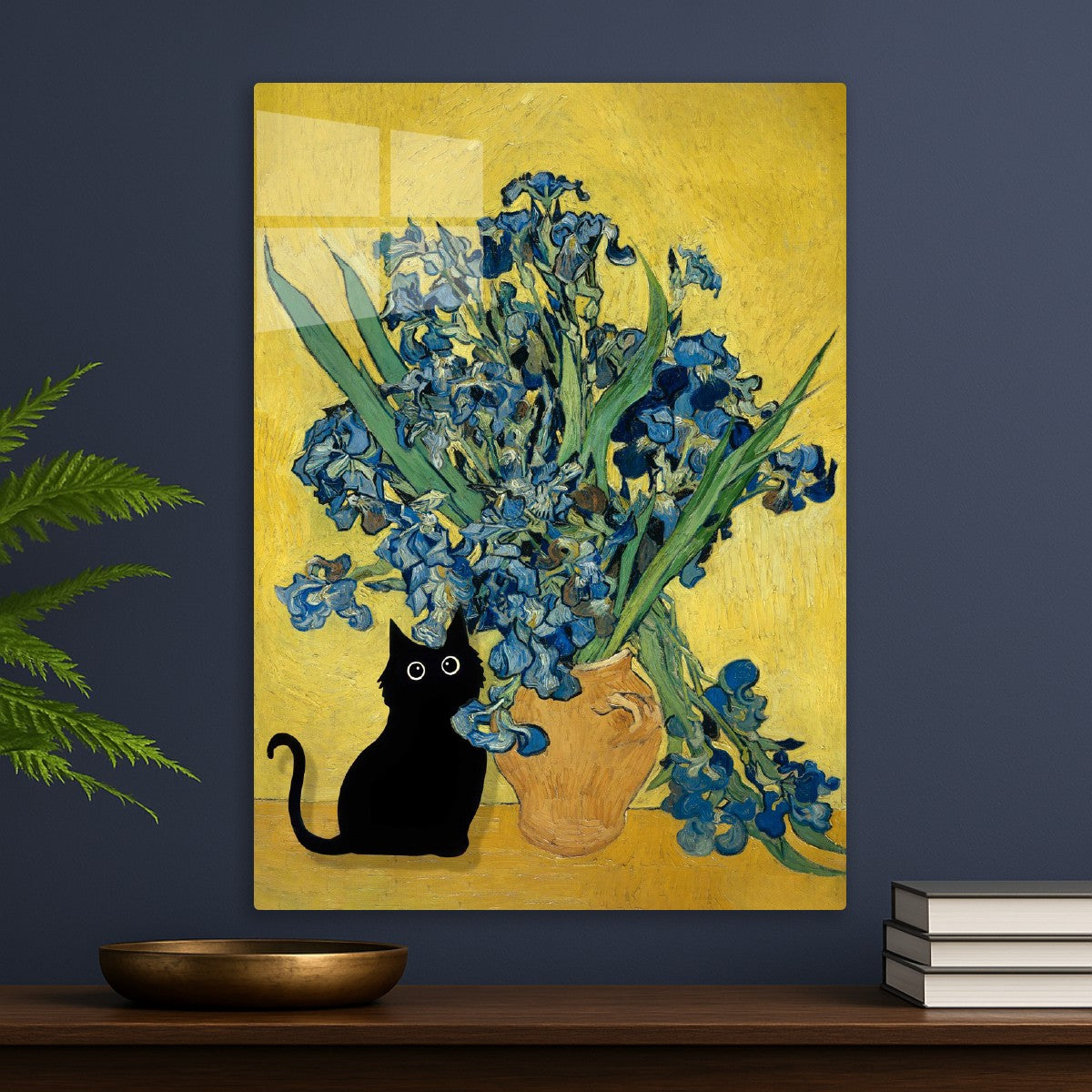 Irises black cat