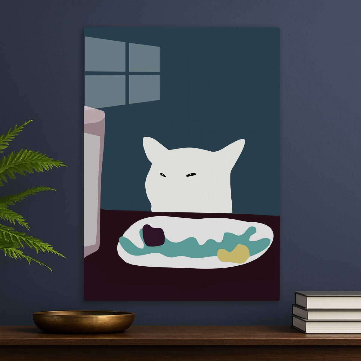 White cat illustration