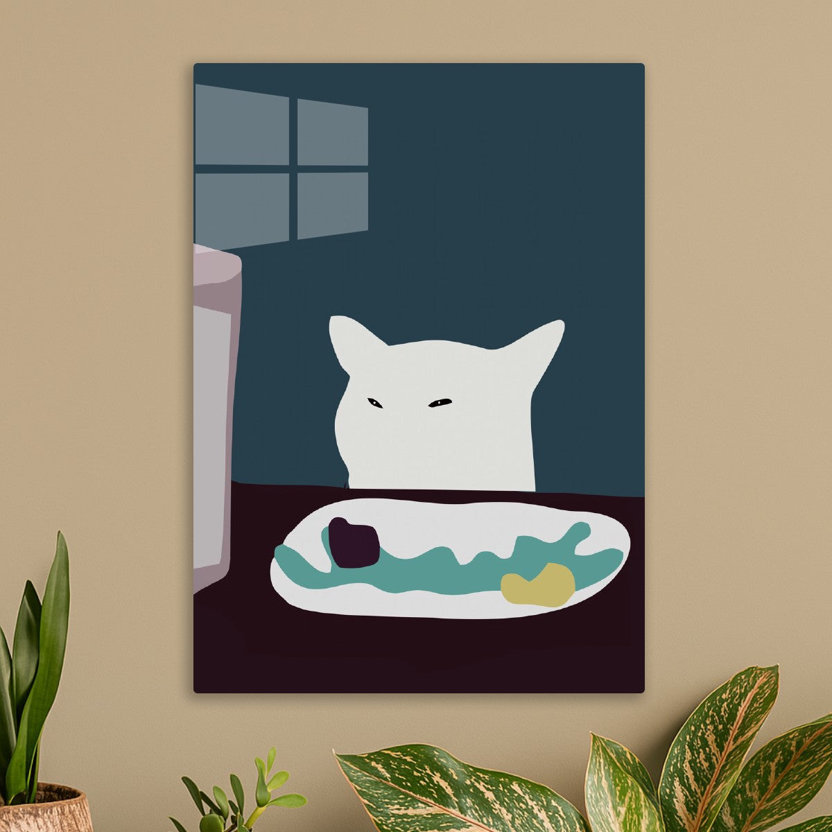 White cat illustration