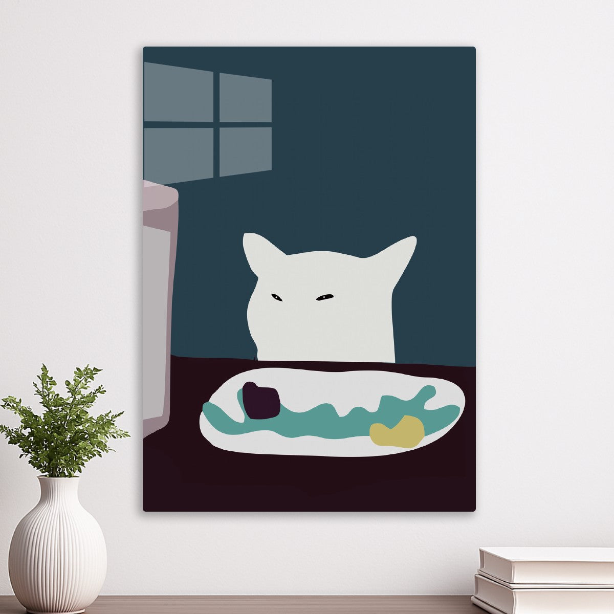 White cat illustration