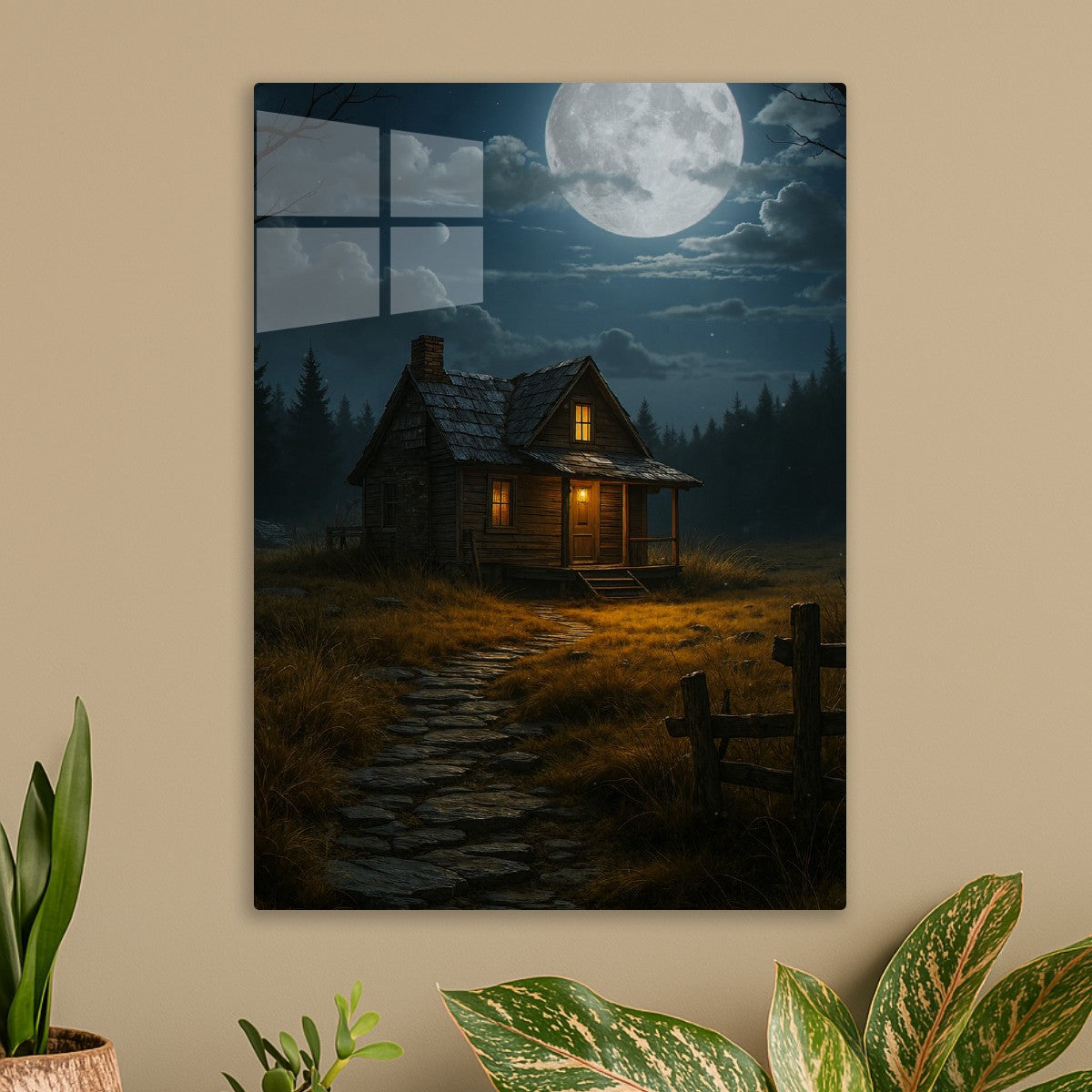 Fantasy house in the night