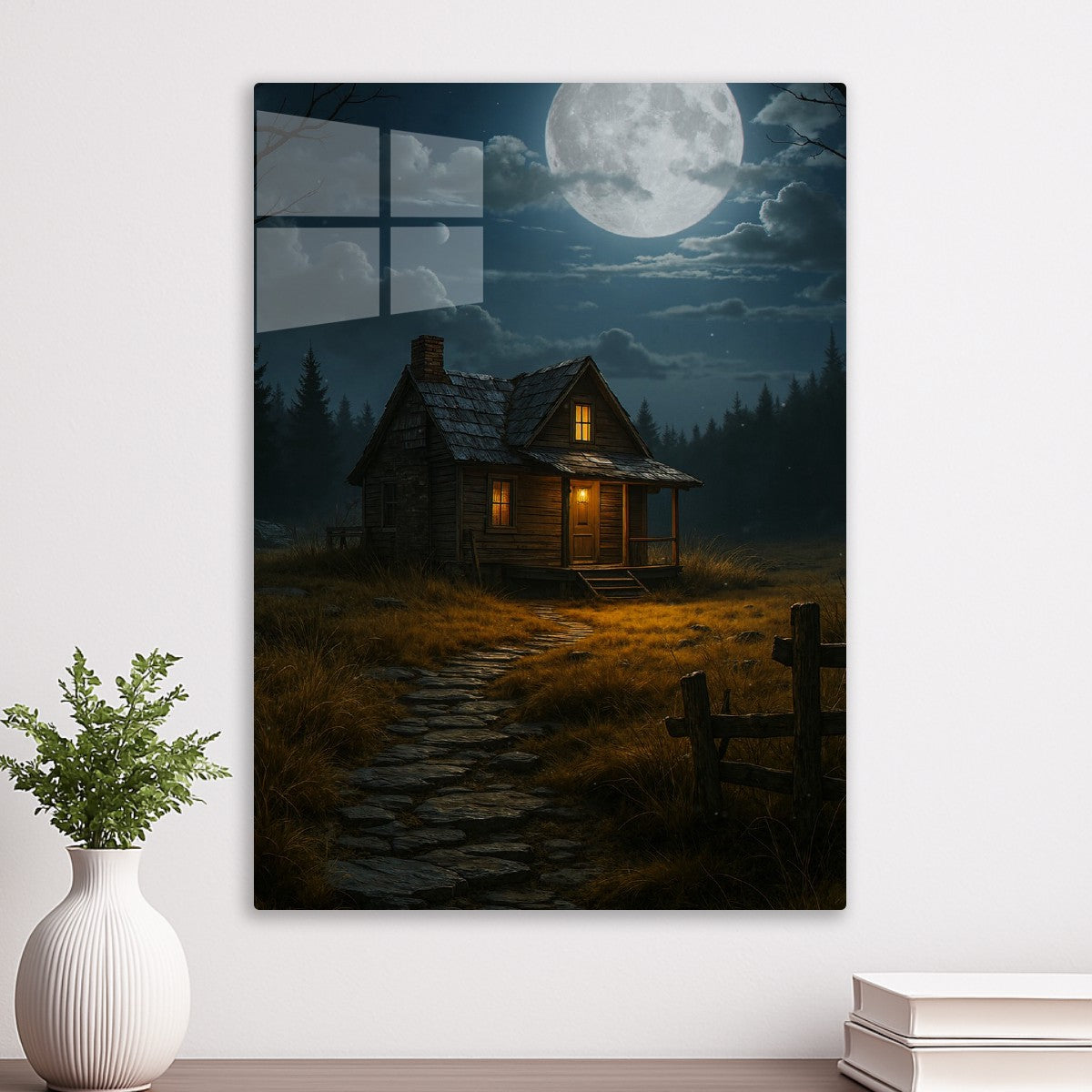 Fantasy house in the night