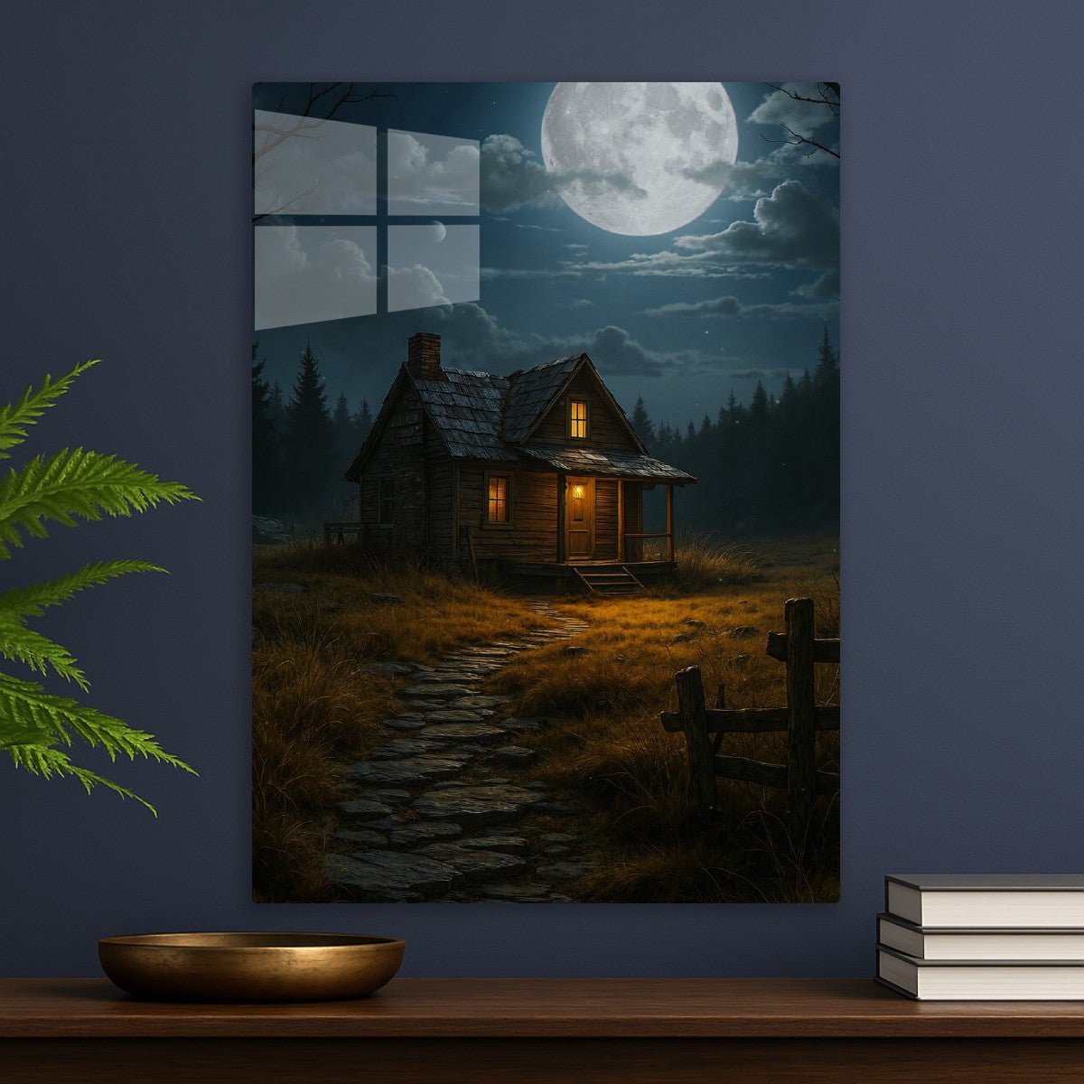 Fantasy house in the night