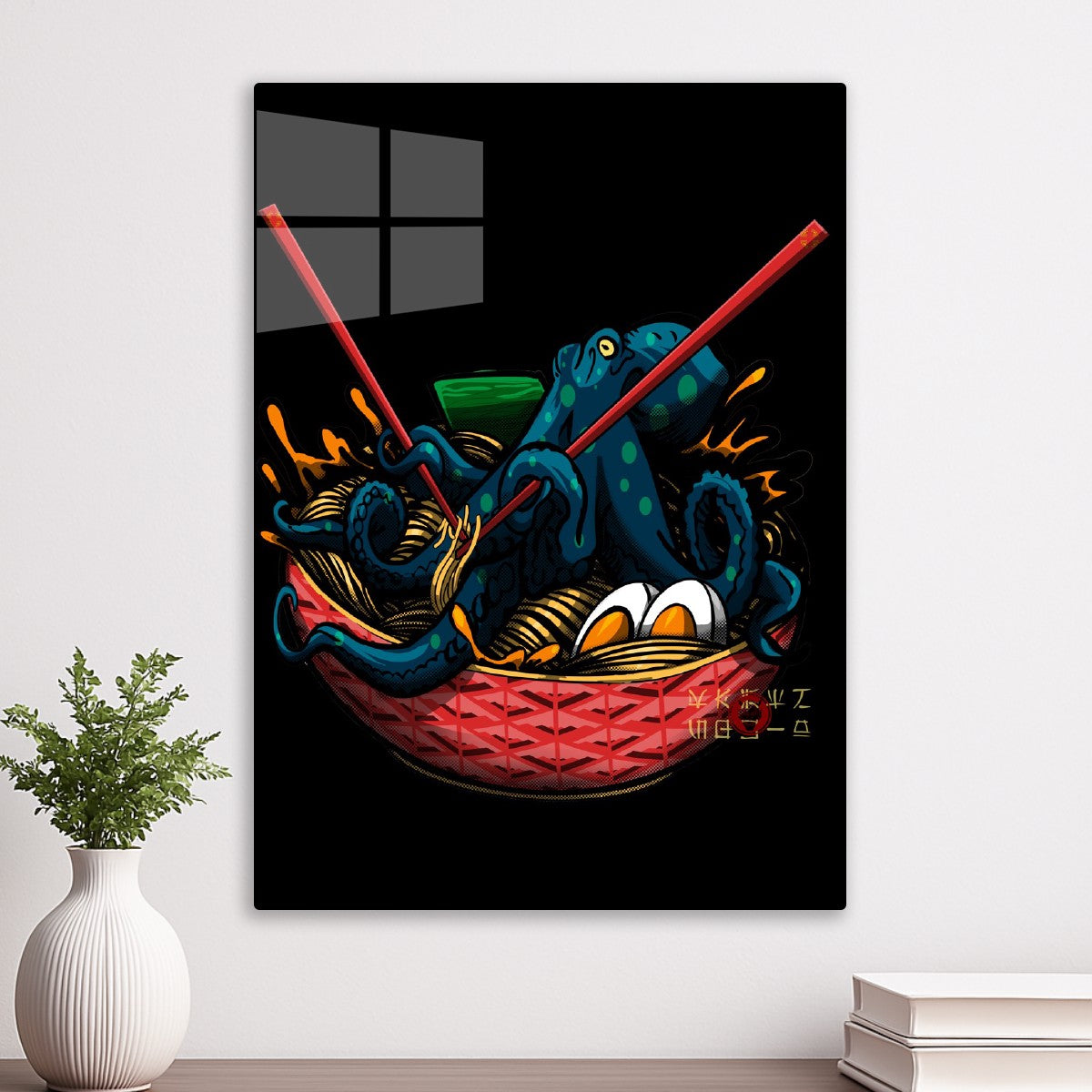 Japanese Aesthetic Ramen Squid
