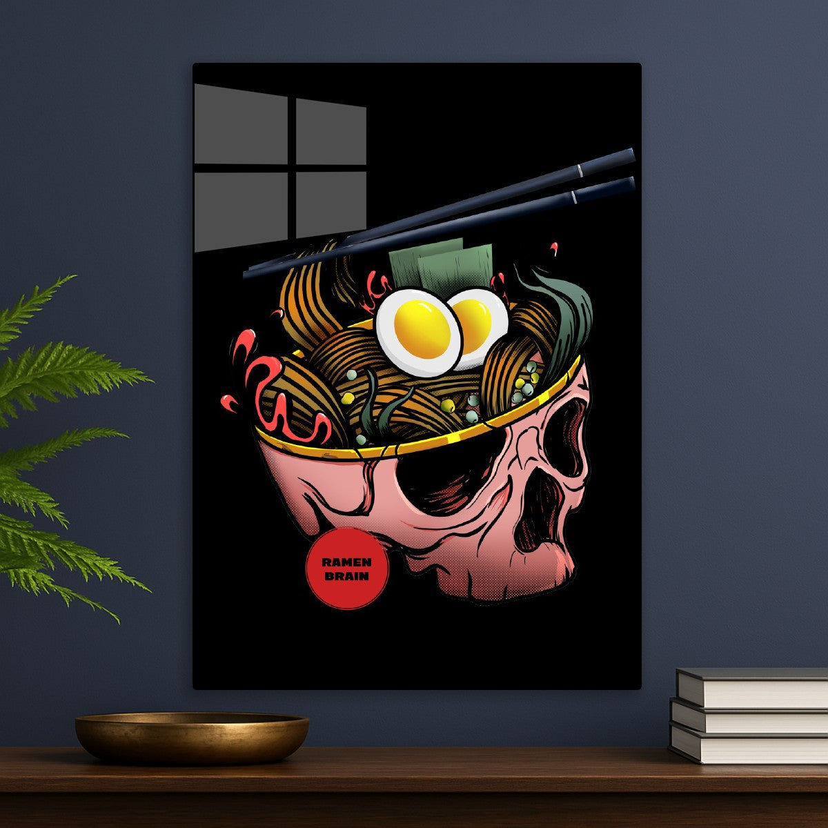 Japanese Aesthetic Ramen Skull
