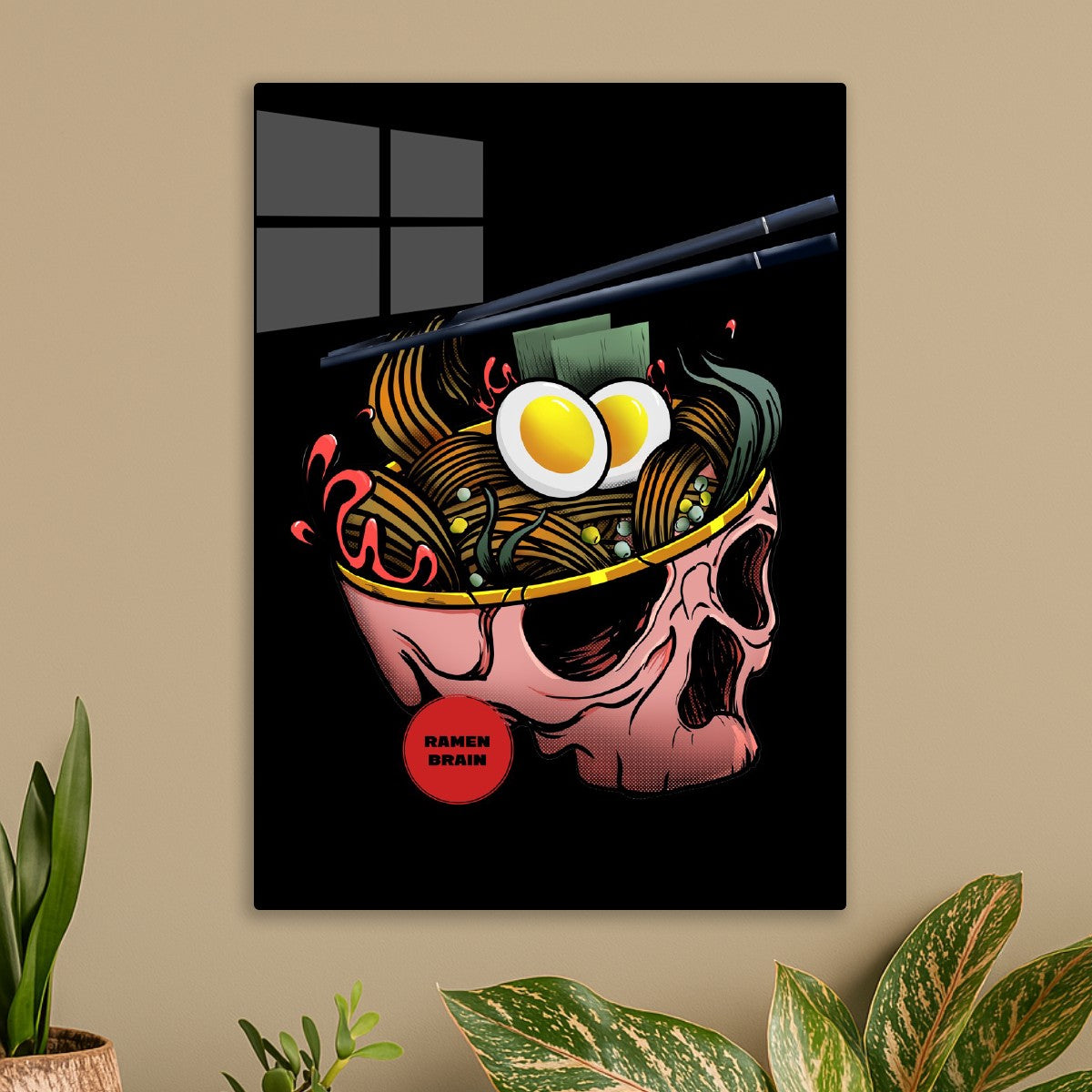 Japanese Aesthetic Ramen Skull