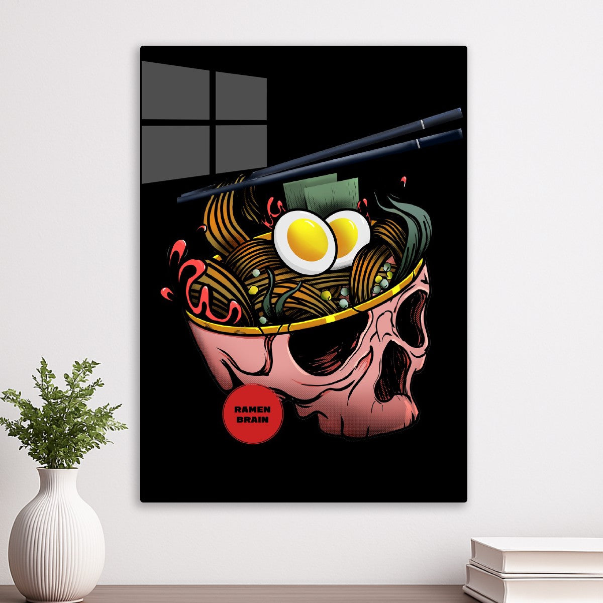 Japanese Aesthetic Ramen Skull