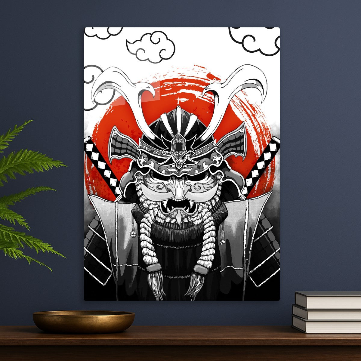 Samurai Warrior with Red Sun