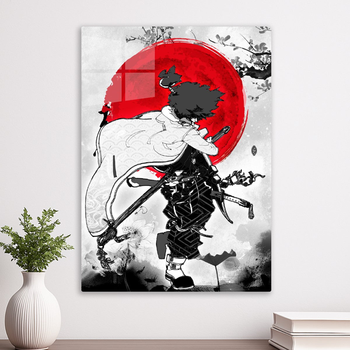 Samurai with Red Sun
