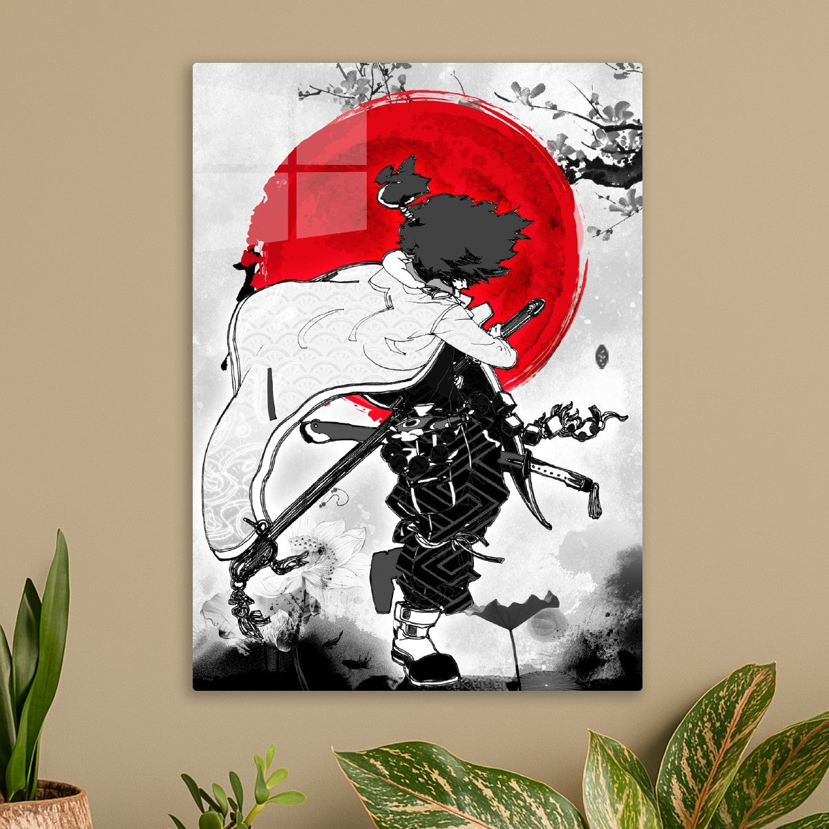 Samurai with Red Sun