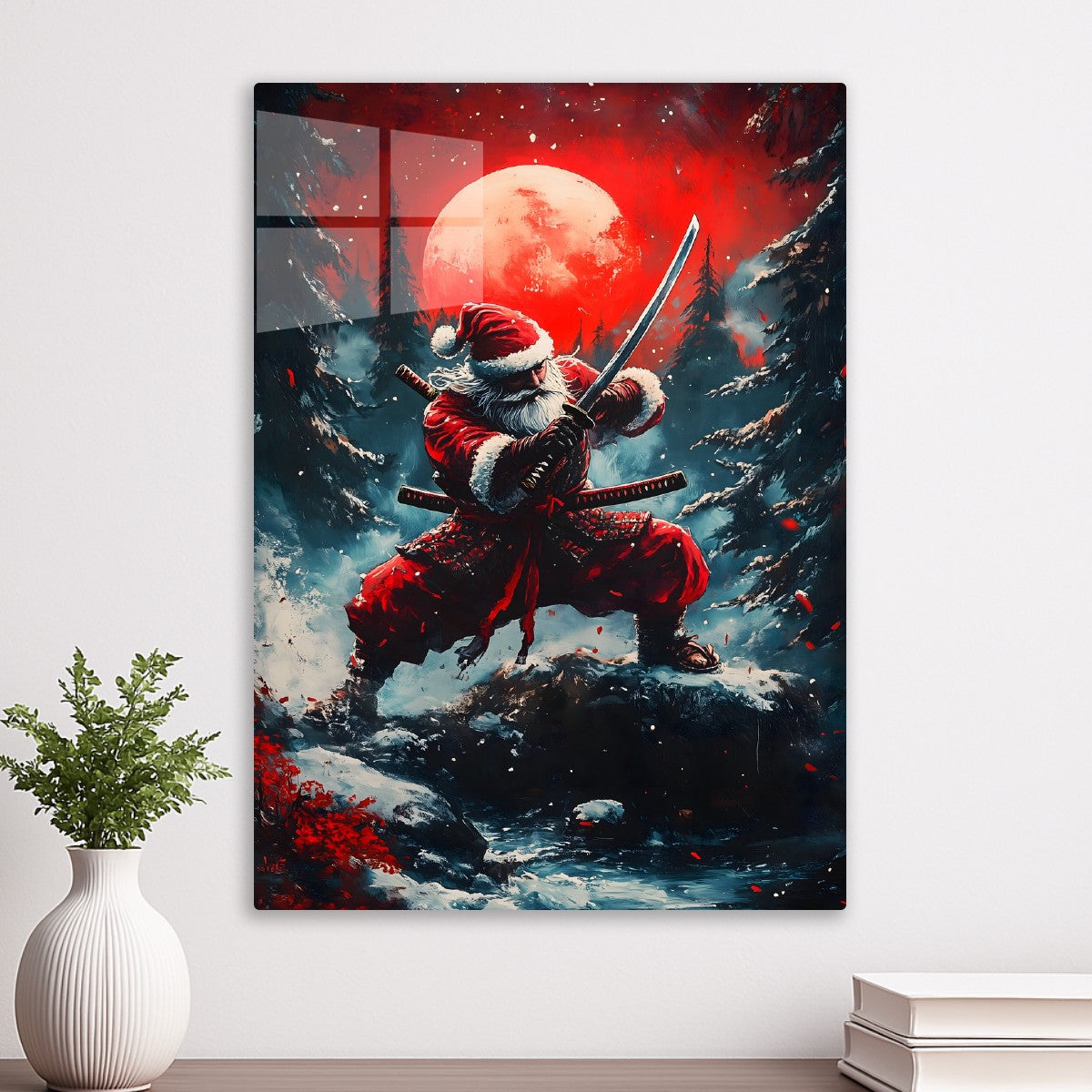 Samurai Santa's Moonlit Vigil