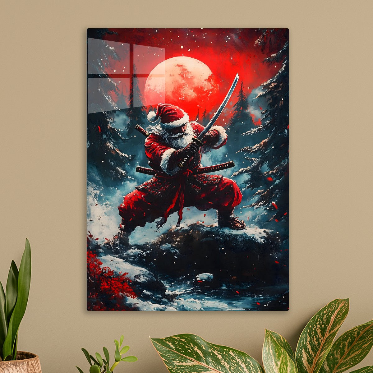 Samurai Santa's Moonlit Vigil