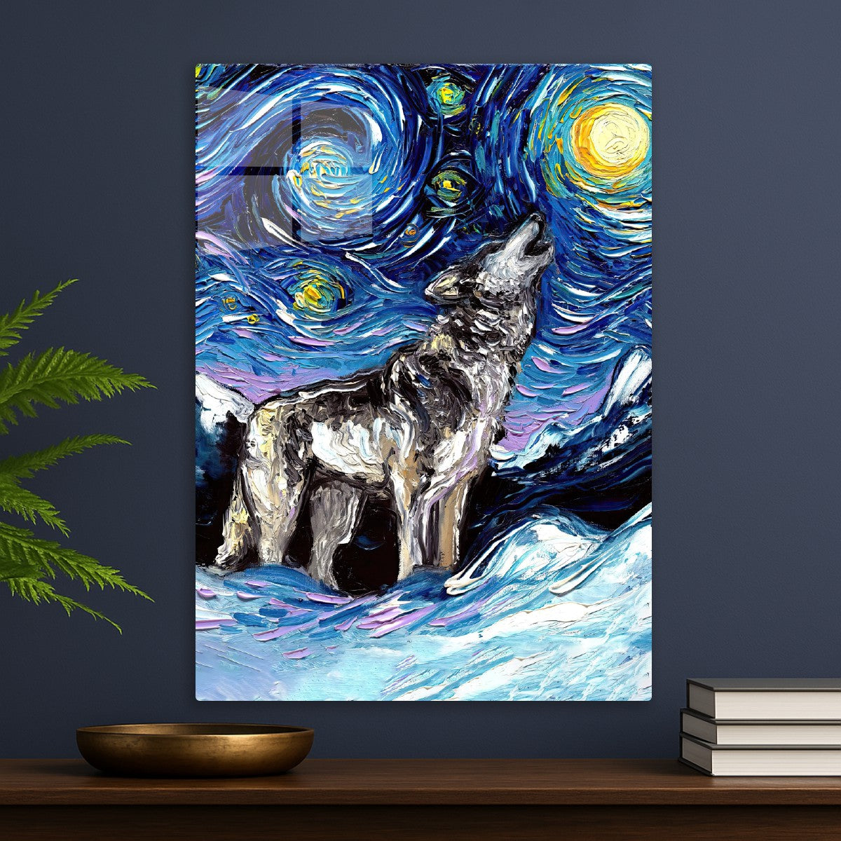 Howling Wolf Starry Night 