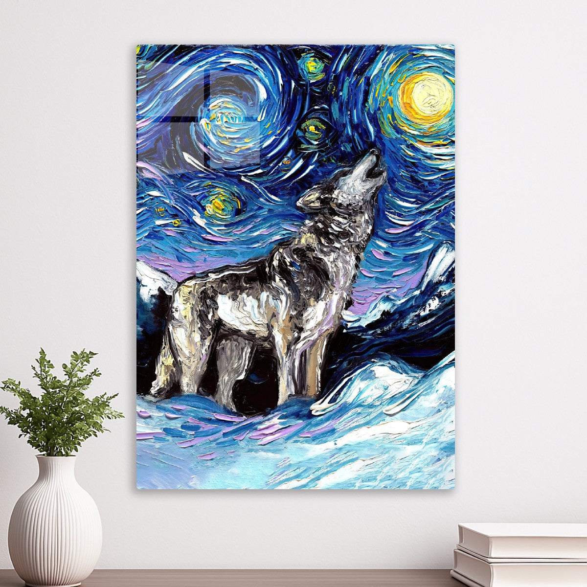 Howling Wolf Starry Night 
