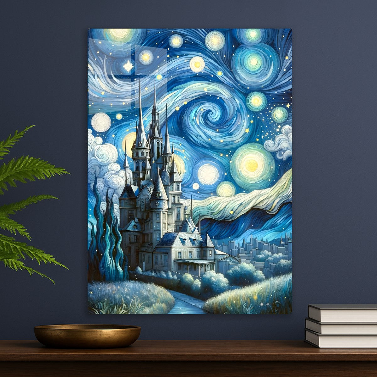 the castle starry night blue
