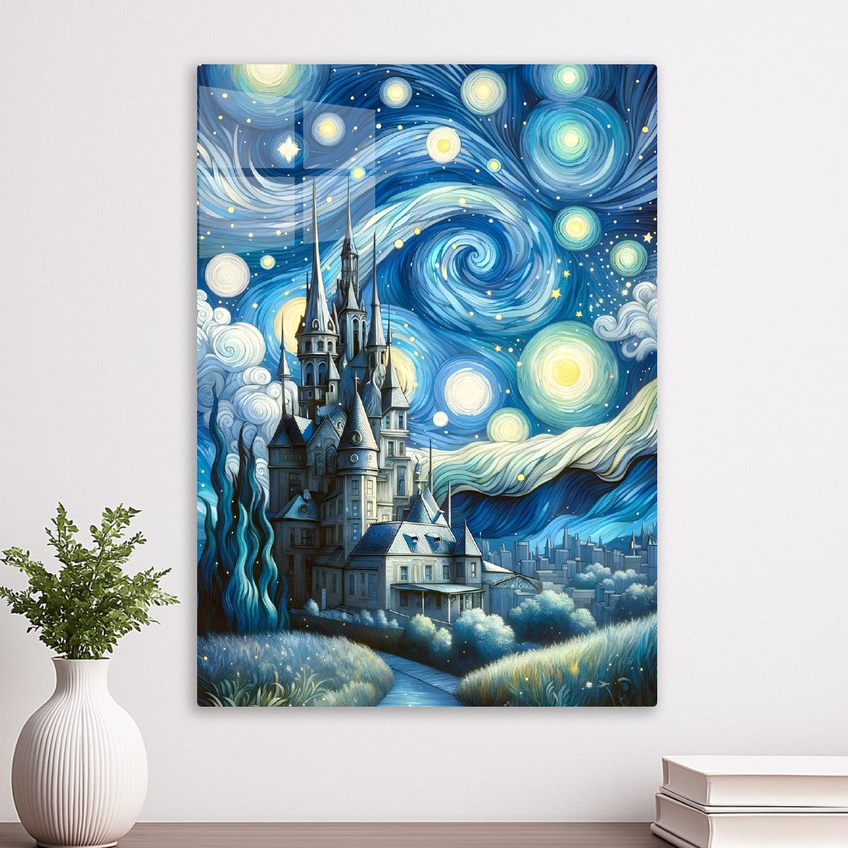 the castle starry night blue