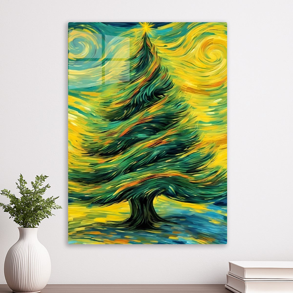 starry night christmas tree
