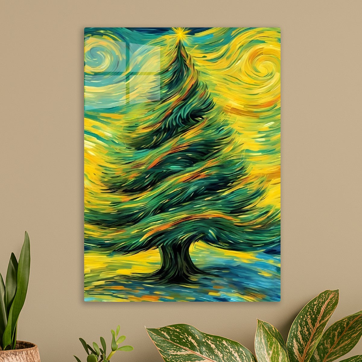 starry night christmas tree