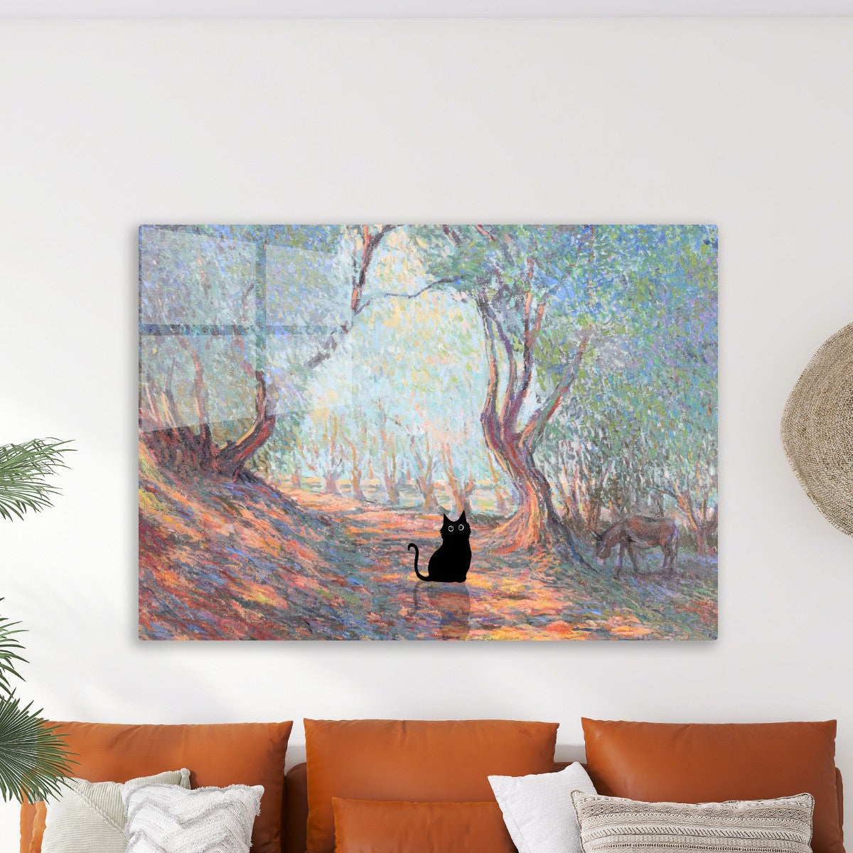 Black cat olive tree monet
