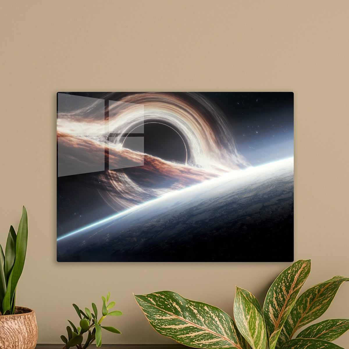 Black hole and earth